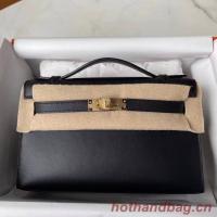 Hermes Original swift Leather KEL2278 black&gold Tone Metal
