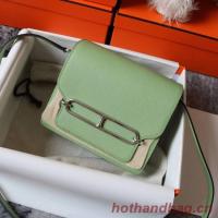 Hermes Roulis 19cm Evercolor 9D H9003 light green&Silver