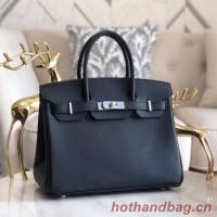 Hermes original Epsom Leather HB35O black&silver Metal