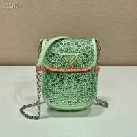 Prada Prada crystal mini bag 1BH185 green