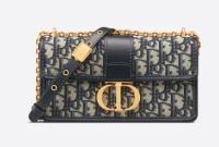 30 MONTAIGNE EAST WEST BAG WITH CHAIN Blue Dior Oblique Jacquard M9334