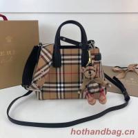 BURBERRY Baby Banner checked cross body bag 10443 black