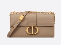 DIOR 30 MONTAIGNE EAST WEST BAG WITH CHAIN Calfskin M9334 Hazelnut