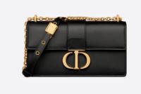 DIOR 30 MONTAIGNE EAST WEST BAG WITH CHAIN Calfskin M9334 black