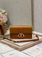 DIOR 30 MONTAIGNE EAST WEST BAG WITH CHAIN Calfskin M9334 brown