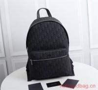 DIOR BACKPACK Black Dior Oblique Jacquard Grained Calfskin CM1088 2