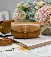 DIOR BOBBY EAST WEST BAG Box Calfskin M9317S Brown