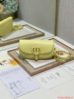 DIOR BOBBY EAST WEST BAG Box Calfskin M9317S Lemon