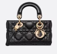 DIOR MICRO LADY D JOY BAG Cannage Lambskin S0910 black