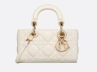 DIOR MICRO LADY D JOY BAG Cannage Lambskin S0910 white