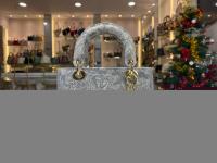 DIOR Medium Lady D Lite Bag Toile de Jouy Embroidery M0565OTD light gray