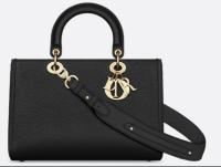 DIOR Medium Lady D Sire My ABCDior Bag Black Bull Leather M1151OT