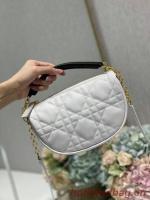 DIOR Shoulder Bag Cannage Lambskin C0617 white