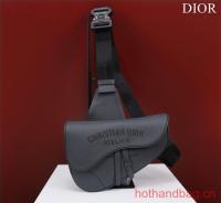 Dior Essentials SADDLE BAG Grained Calfskin 1ADPO093f 1 dark gray