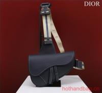 Dior Essentials SADDLE BAG Grained Calfskin 1ADPO093f 2 Royal Blue