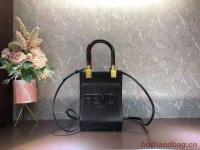 FENDI MINI SUNSHINE SHOPPER leather mini bag 8BS051ABV black