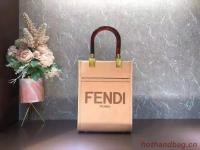 FENDI MINI SUNSHINE SHOPPER leather mini bag 8BS051ABV pink