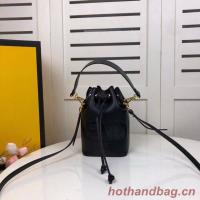 FENDI MON TRESOR black leather mini bag 8BS010