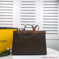 FENDI PEEKABOOXTOTE canvas bag 8BH374A brown