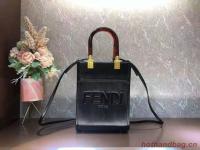 FENDI SUNSHINE SHOPPER leather mini bag F1620 black
