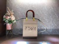 FENDI SUNSHINE SHOPPER leather mini bag F1620 grey