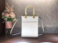 FENDI SUNSHINE SHOPPER leather mini bag F1620 white
