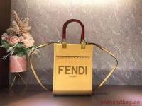 FENDI SUNSHINE SHOPPER leather mini bag F1620 yellow