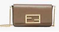 FENDI WALLET ON CHAIN WITH POUCHES leather mini bag 8BS032 gray