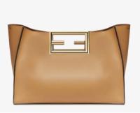 FENDI WAY MEDIUM Beige leather bag 8BH391AAI