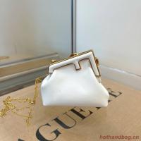 Fendi Original Leather Mini Clutch Bag 56831 White