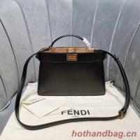 Fendi PEEKABOO ISEEU EAST WEST leather bag 8BN323A black