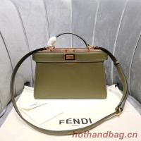 Fendi PEEKABOO ISEEU EAST WEST leather bag 8BN323A green