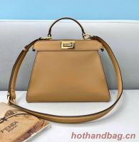 Fendi Peekaboo ISeeU MEDIUM leather bag 80011A Beige