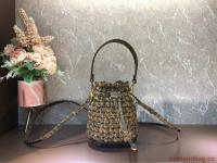 Fendi Weave MON TRESOR mini bag 8BS010A3 brown
