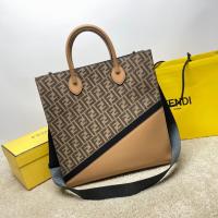 FendiXFRGMT brown FF fabric bag Shopper F7678 brown