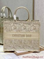 LARGE DIOR OR DIOR BOOK TOTE D Lace Embroidery M1286ZTD 3