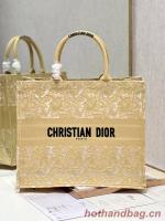 LARGE DIOR OR DIOR BOOK TOTE D Lace Embroidery M1286ZTD 4
