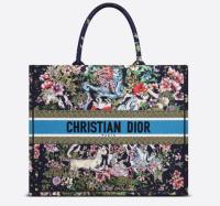 MEDIUM DIOR BOOK TOTE Blue Multicolor D Constellation Embroidery M1296ZRUV 5