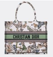 MEDIUM DIOR BOOK TOTE White Multicolor Toile de Jouy Mexico Embroidery M1296ZE
