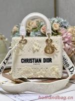 MEDIUM DIOR OR LADY D LITE BAG M0565OIAU Latte