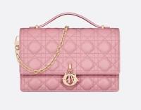 MISS DIOR TOP HANDLE BAG Melocoton Pink Cannage Lambskin M0997ON