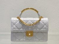 Medium Dior Ange Bag Latte Macrocannage Calfskin M4402U