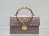 Medium Dior Ange Bag pink Macrocannage Calfskin M4402U