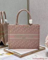 SMALL DIOR BOOK TOTE Embroidery C1287 3 pink
