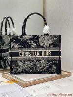 SMALL DIOR BOOK TOTE Embroidery C1287 32 black
