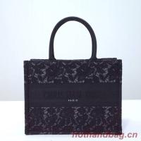 SMALL DIOR BOOK TOTE Embroidery C1287 35 black