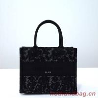 SMALL DIOR BOOK TOTE Embroidery C1331 11 black