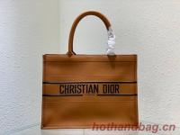SMALL DIOR BOOK TOTE leather C1287 33 brown