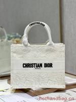 SMALL DIOR DIOR BOOK TOTE D Lace Embroidery M1296ZRG 2