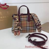 BURBERRY Baby Banner checked cross body bag 10443 Burgundy BURBERRY Baby Banner checked cross body bag 10443 Burgundy